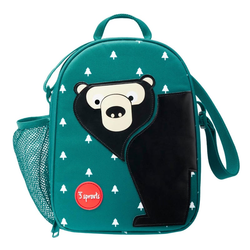 3 Sprouts Kids Lunch Bag - Durable Lunch Box for Boys and Girls - Kids Lunch Box - Perfect for Daycare, School and Travel - Insulated Fabric, Water Bottle Holder - Ideal for Children 3+, Bear - Image 1